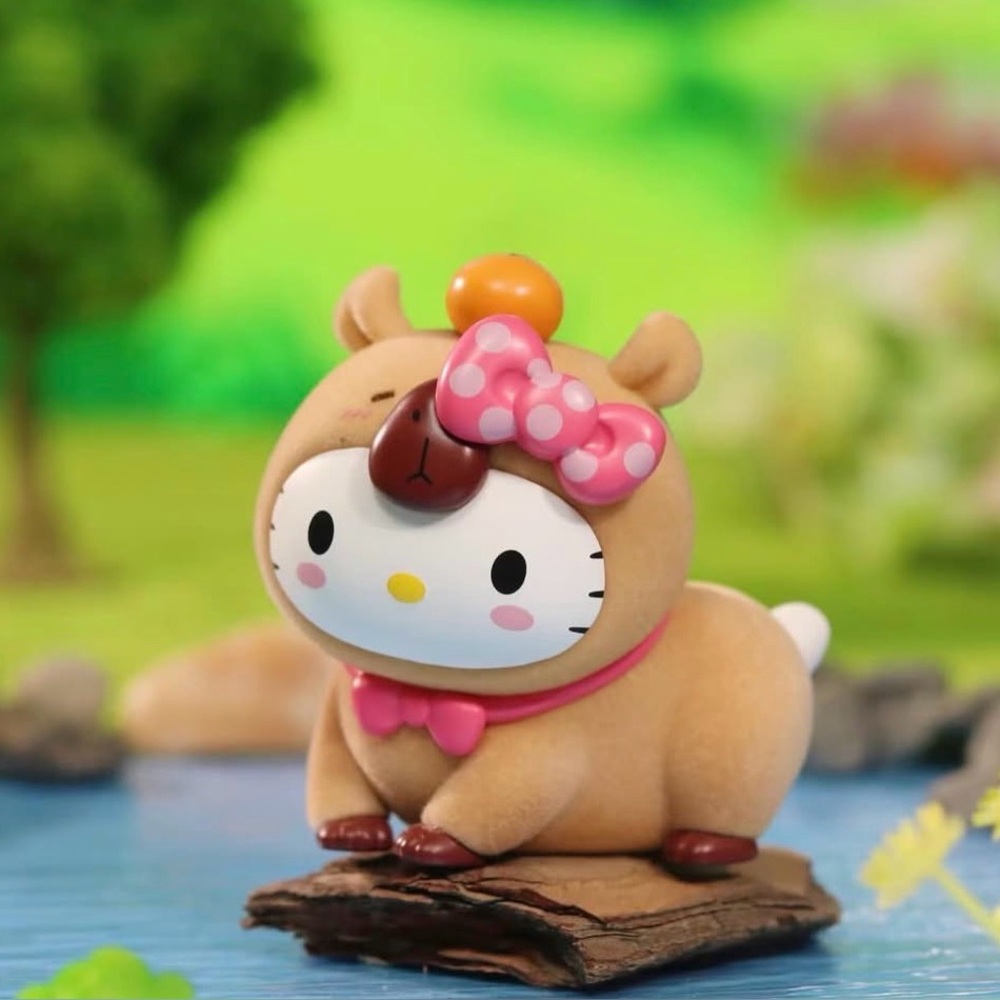 🆕 JAKA Toys x Sanrio Hello Kitty Capybara Series vinyl plush blind box.